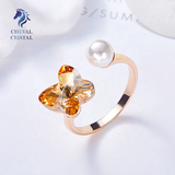Butterfly Ring | 18k Rose Gold Plated - Cheval Cristal