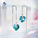 Crystal Heart Earrings | 925 Sterling Silver - Cheval Cristal