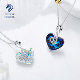 Crystal Blue Swan of Love | Platinum Plated - Cheval Cristal