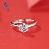 Moissanite Ring | 925 Sterling Silver - Cheval Cristal