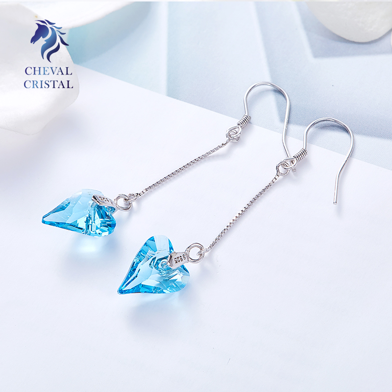 Crystal Arrow Earrings | 925 Sterling Silver - Cheval Cristal