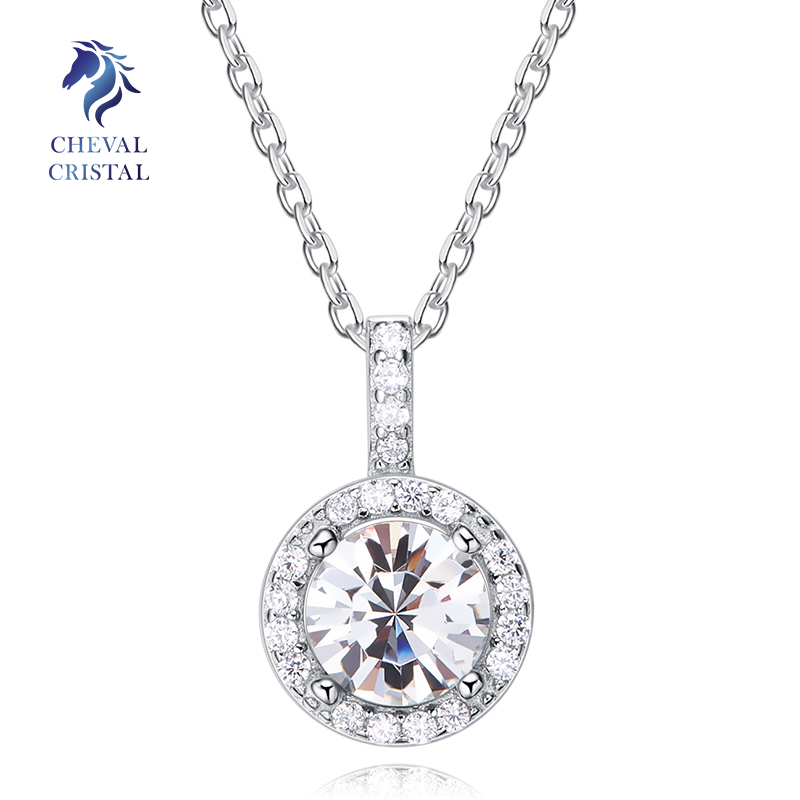 Crystal Mirror Necklace | 925 Sterling Silver - Cheval Cristal