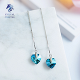 Crystal Heart Earrings | 925 Sterling Silver - Cheval Cristal