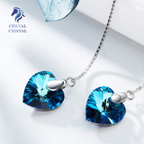 Crystal Heart Earrings | 925 Sterling Silver - Cheval Cristal