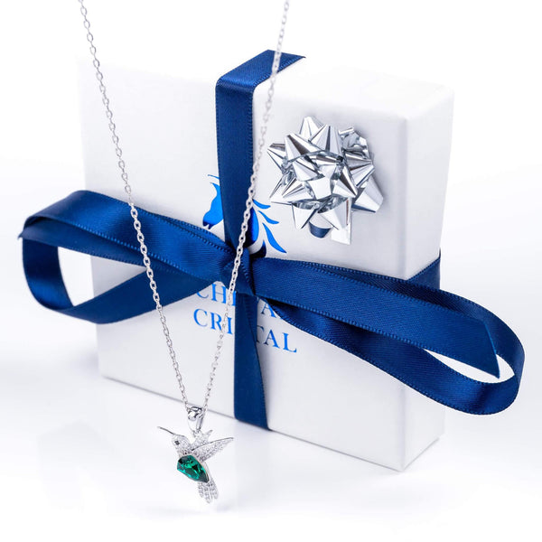 Emerald Hummingbird | 925 Sterling Silver - Cheval Cristal