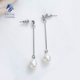 Pearl Drop Earrings | 925 Sterling Silver - Cheval Cristal