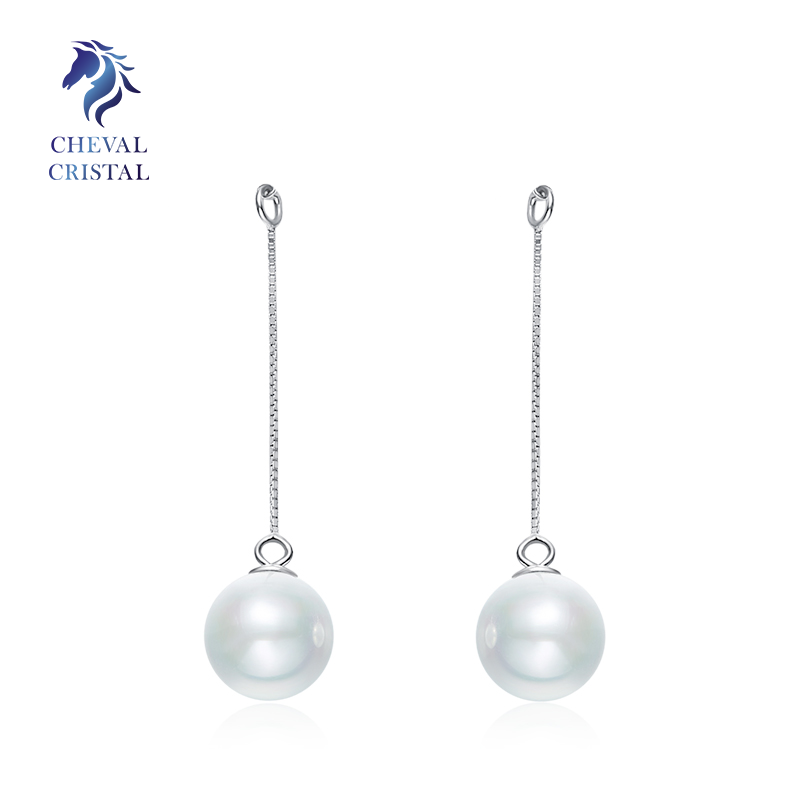 Pearl Drop Earrings | 925 Sterling Silver - Cheval Cristal