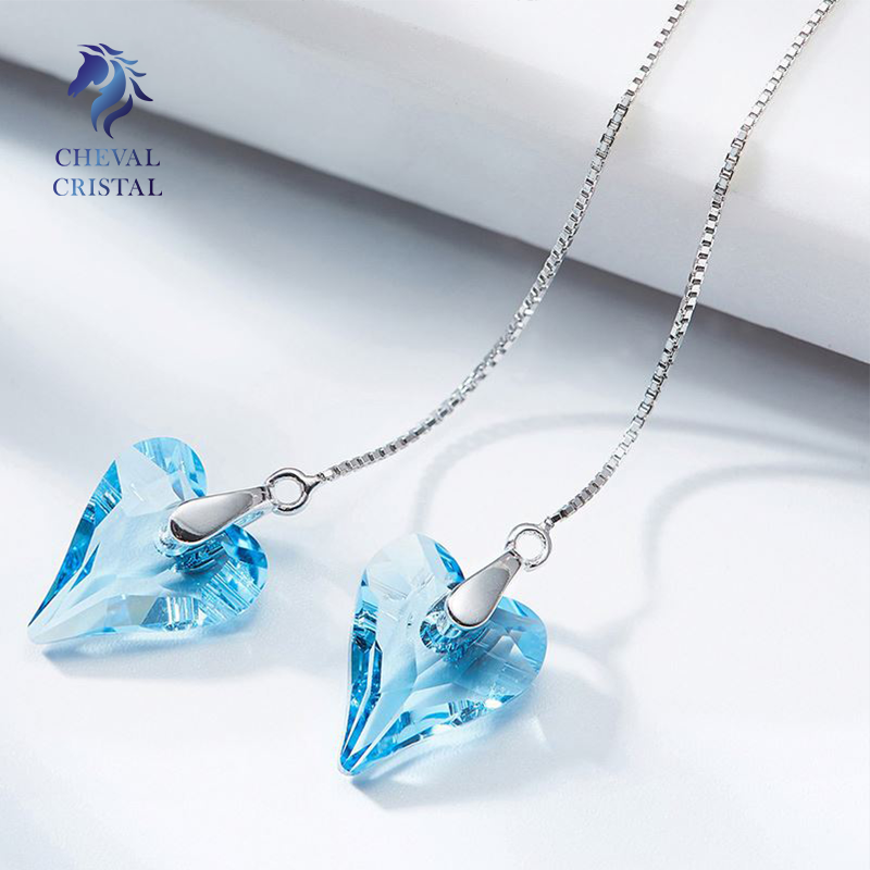 Crystal Arrow Earrings | 925 Sterling Silver - Cheval Cristal