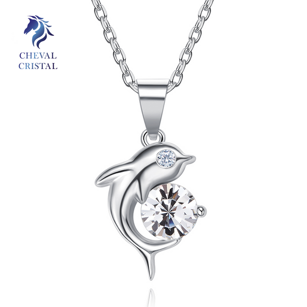 Crystal Dolphin | 925 Sterling Silver - Cheval Cristal