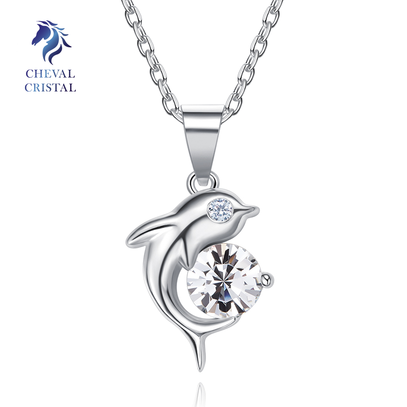 Crystal Dolphin | 925 Sterling Silver - Cheval Cristal