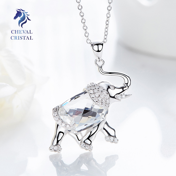 Crystal Elephant | 925 Sterling Silver - Cheval Cristal