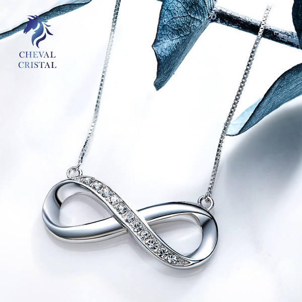 Infinity Necklace | 925 Sterling Silver - Cheval Cristal