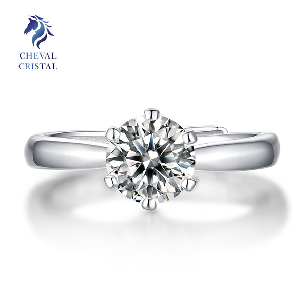Moissanite Ring | 925 Sterling Silver - Cheval Cristal
