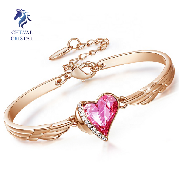 Pink Heart Bracelet - Cheval Cristal